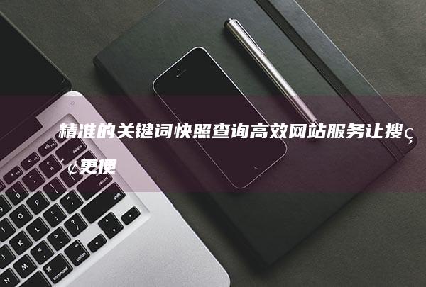 精准的关键词快照查询：高效网站服务让搜索更便捷